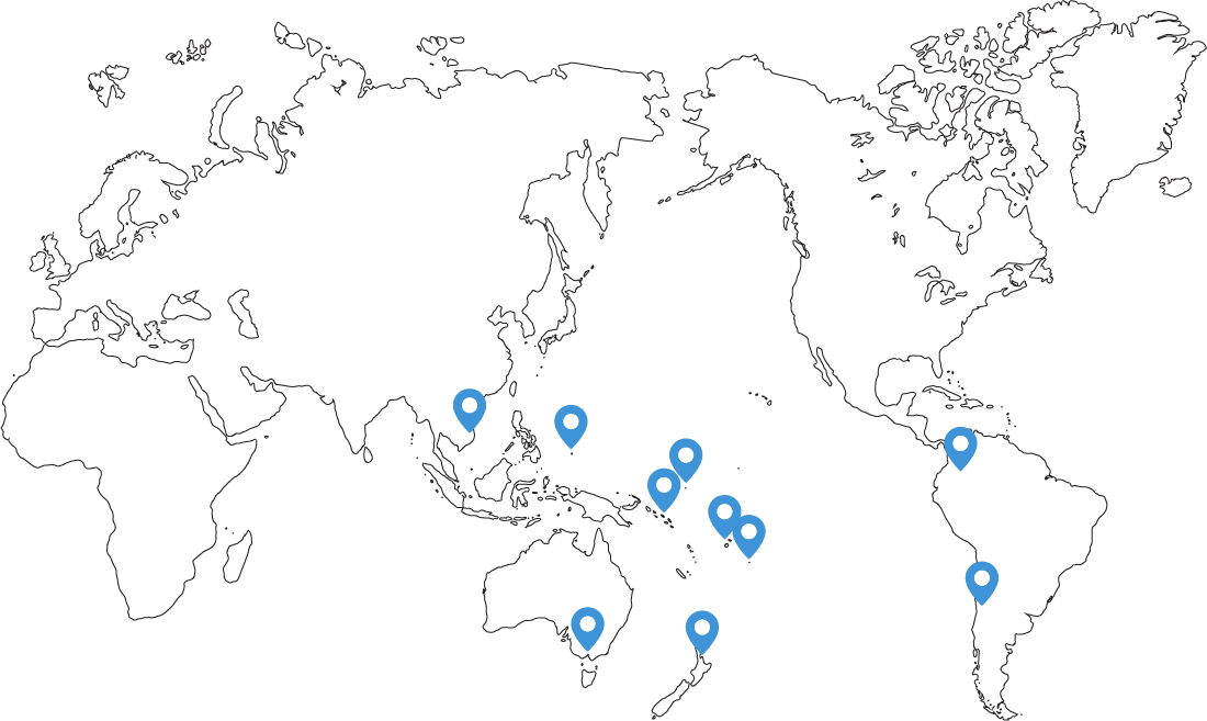 A map of countries Beyond Essential Systems works in